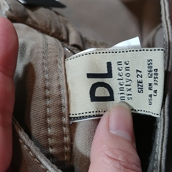 DL 1961 Emma Power legging jeans khaki NWT size 27 - Picture 5 of 9